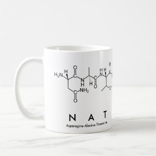 Caneca De Café Nat peptide name mug