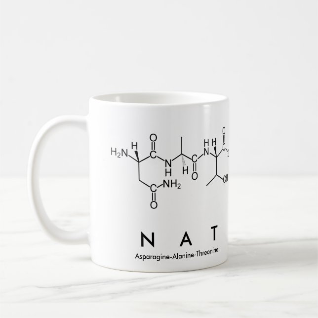 Caneca De Café Nat peptide name mug (Esquerda)