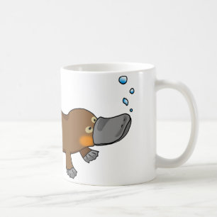Caneca De Café Natação bonito platypus pato-faturado