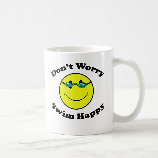 Caneca De Café Natação feliz (Direita)
