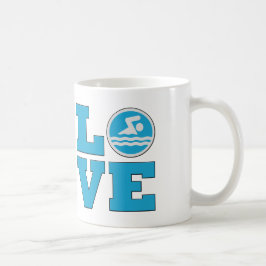 Caneca De Café Natação Love Mug Para Nadadores Competitivos Ou Ôn