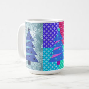 Caneca De Café Natais vintages Divertidos - Árvore de Arte Mug
