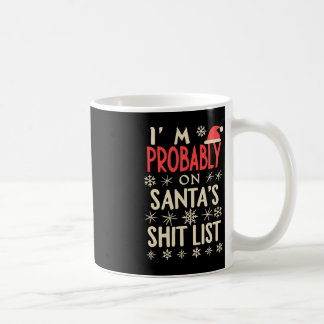 Caneca De Café Natais vintages divertidos que provavelmente estou