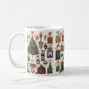 Caneca De Café Natais vintages - Padrão Mug