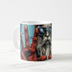 Caneca De Café Natais vintages Papais noeis Rock and Roll Heavy M