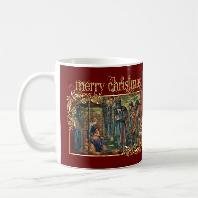 Caneca De Café Natal 2021 Jesus Natividade Manger Bethlehem  (Esquerda)