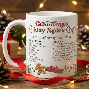 Caneca De Café Natal Aconchegante, Receita de Chocolate Quente da