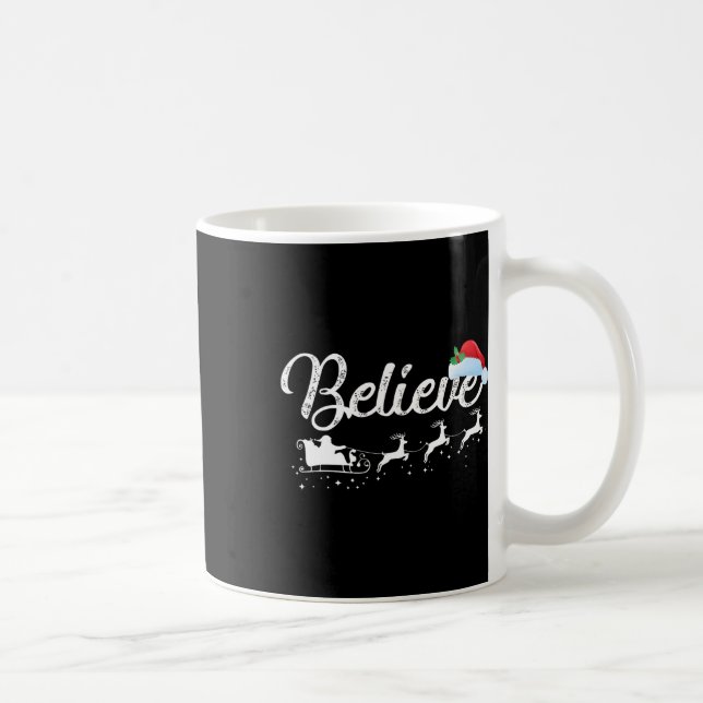Caneca De Café Natal - Acredite no Papai Noel (Direita)
