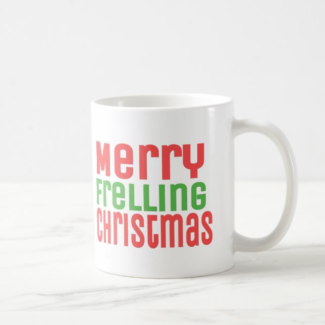 Caneca De Café Natal alegre de Frelling! (Direita)