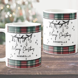 Caneca De Café Natal Alegre Desenhado à Mão