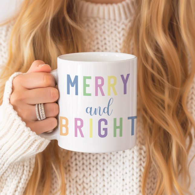 Caneca De Café Natal Alegre e Brilhante (Merry and Bright Christmas Mug)