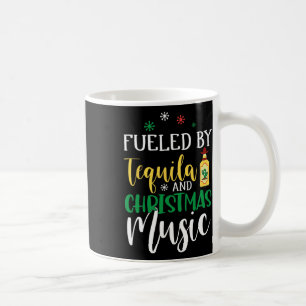 Caneca De Café Natal Alimentado Por Tequila E Música De Natal