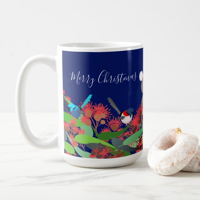 Caneca De Café Natal australiano (Com Donut)