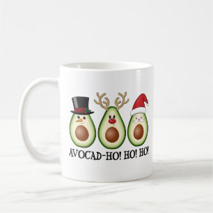 Caneca De Café Natal Avocado Frosty, Rudolph e Papais noeis