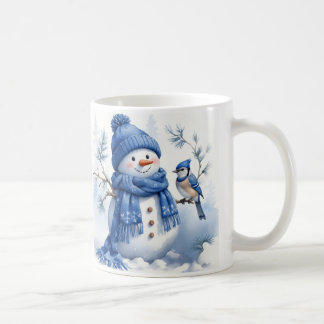 Caneca De Café Natal Azul - Neve