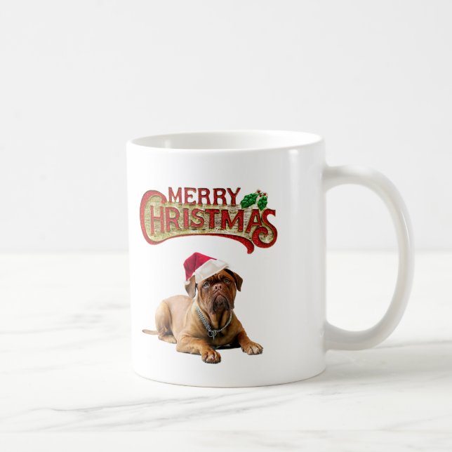 Caneca De Café Natal Bordeauxdog (Direita)