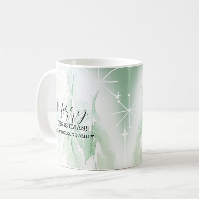 Caneca De Café Natal Branco Vila do País (Frente Esquerda)