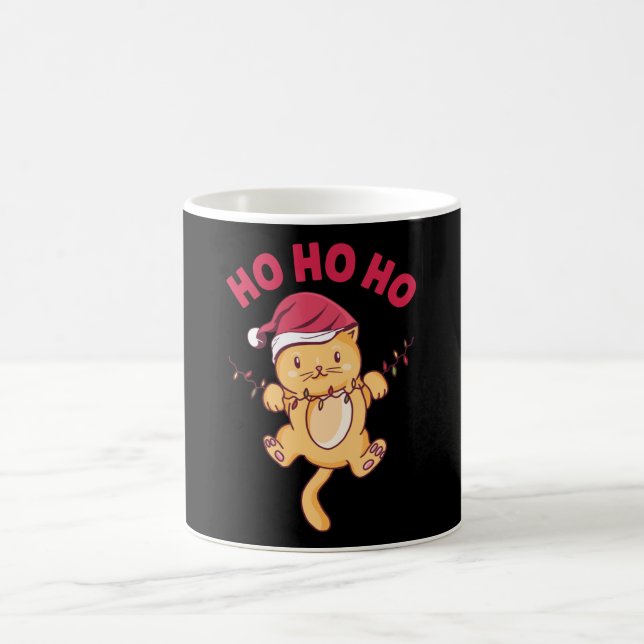 Caneca De Café Natal Cat Ho Ho Ho (Centro)