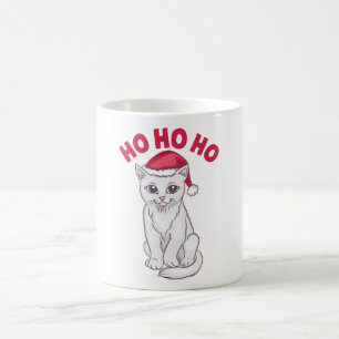 Caneca De Café Natal Cat Ho Ho Ho Ho
