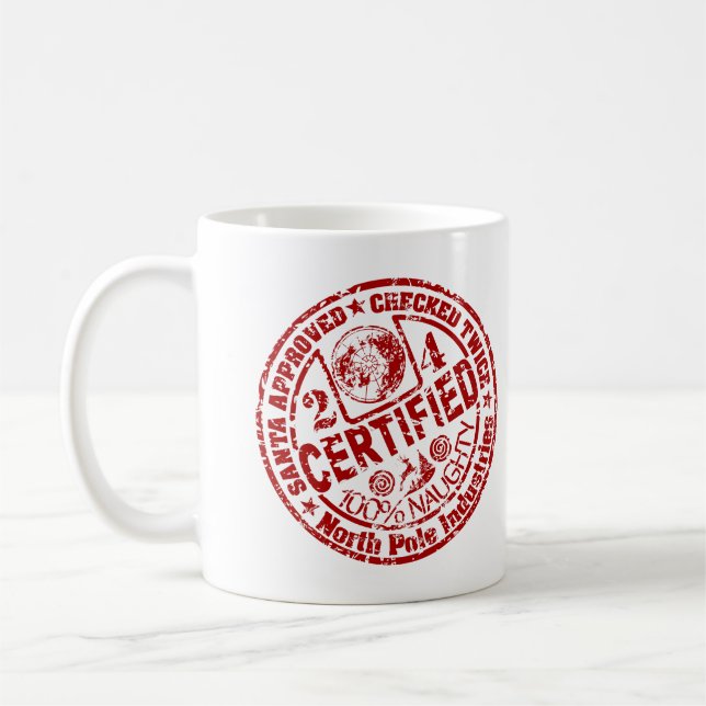 Caneca De Café Natal "Certified Naughn" (Esquerda)