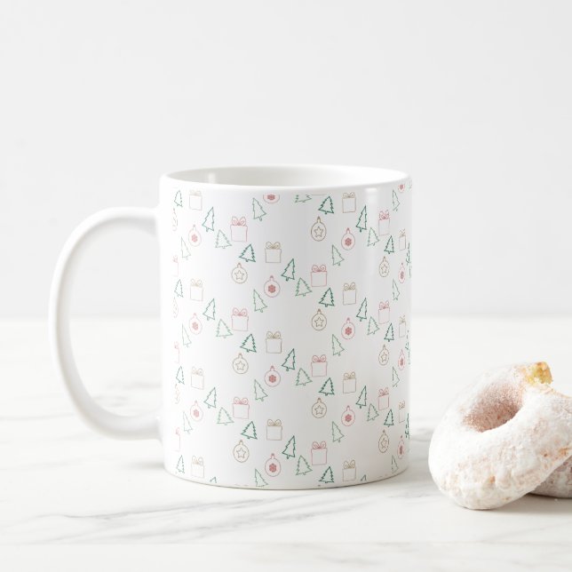 Caneca De Café Natal Chic (Com Donut)