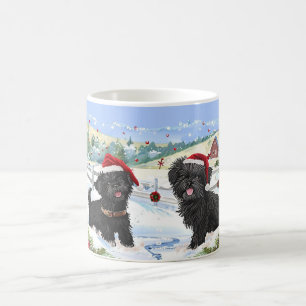Caneca De Café Natal com Affenpinscher