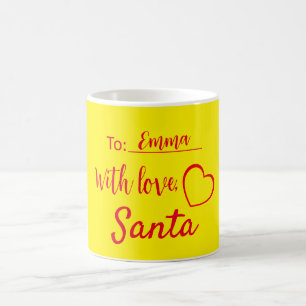 Caneca De Café Natal Com Amor Do Papai Noel Simples