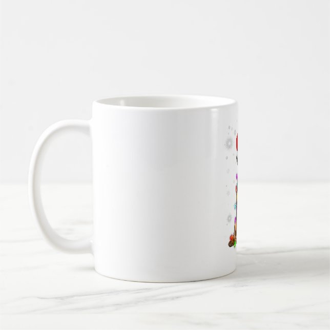 Caneca De Café Natal Com Cão Rottweiler (Esquerda)