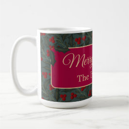 Caneca De Café Natal com Frutas de Azevinho