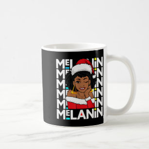 Caneca De Café Natal com Melanina Magia de Natal da Garota Negra 