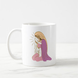 Caneca De Café Natal Cristão Maria & Menino Jesus