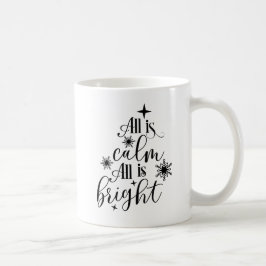 Caneca De Café Natal Cristão Tudo Tranquilo Tudo Brilhante