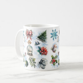 Caneca De Café Natal da Aquarela