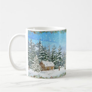 Caneca De Café Natal da Cabina de inverno