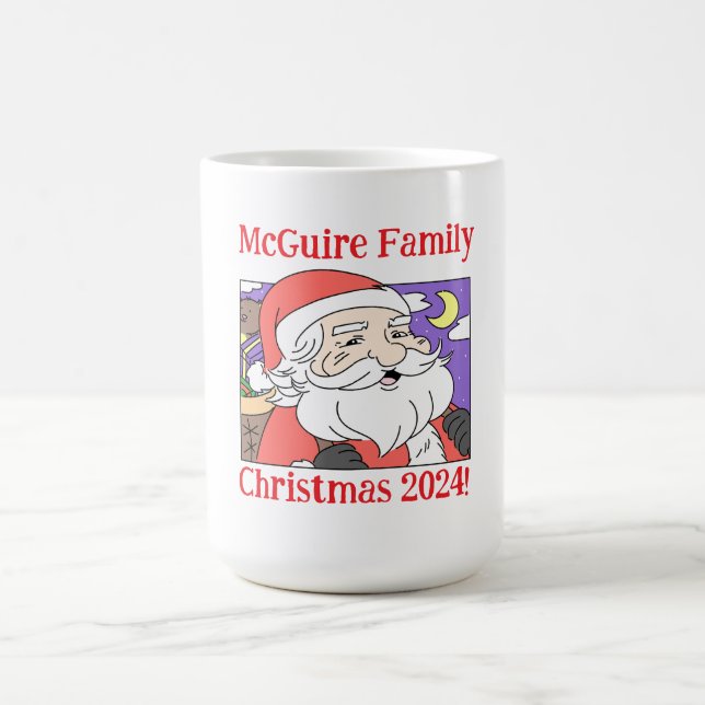 Caneca De Café Natal da família 2024 (Centro)