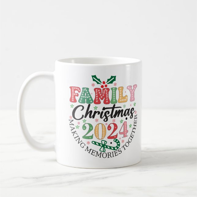 Caneca De Café Natal da família 2024 (Esquerda)