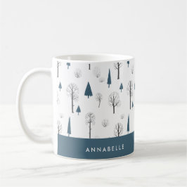 Caneca De Café Natal da floresta russa tradicional de inverno