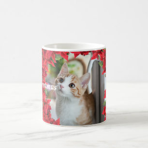 Caneca De Café Natal da foto personalizada de Pet