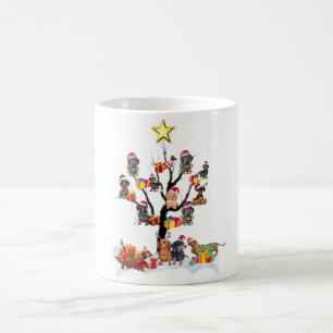 Caneca De Café Natal Dachshund Sobre Camisas De Árvore Ideias De