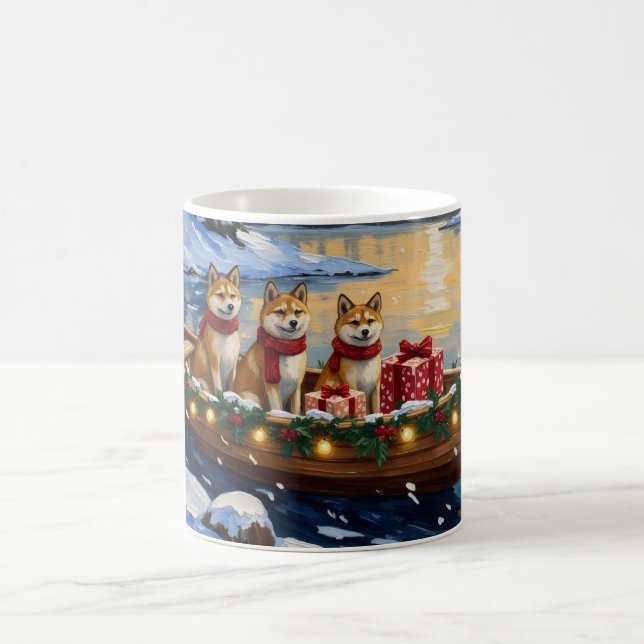 Caneca De Café Natal de Barco Akita Festa (Centro)