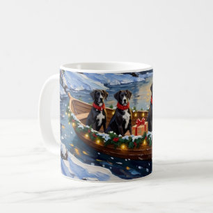 Caneca De Café Natal de Barco do Great Dane