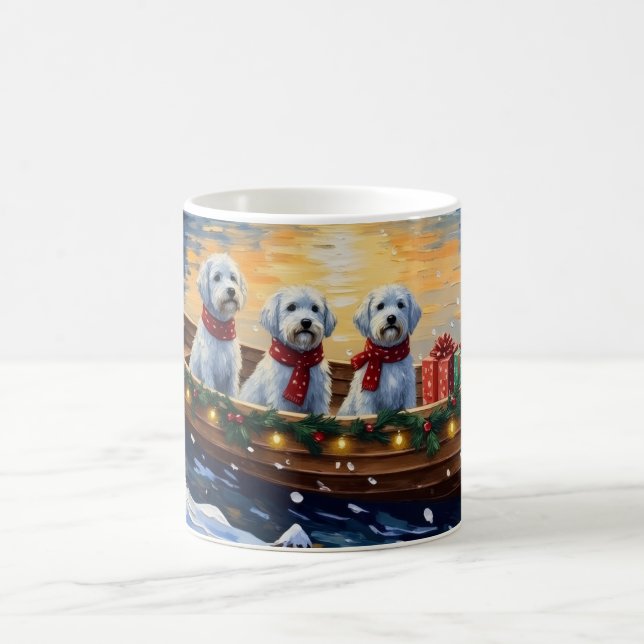 Caneca De Café Natal de Barco Maltês Feriado (Centro)