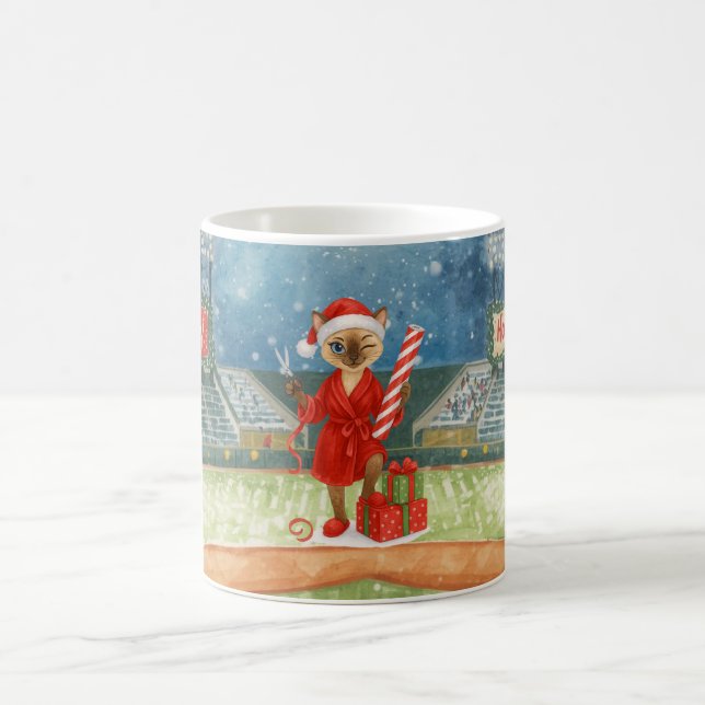 Caneca De Café Natal de Baseball temido para amantes de Cat (Centro)