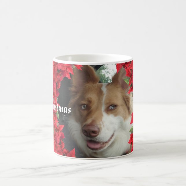 Caneca De Café Natal de Foto Pet Personalizado (Centro)