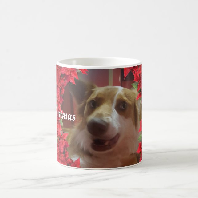 Caneca De Café Natal de Foto Pet Personalizado (Centro)