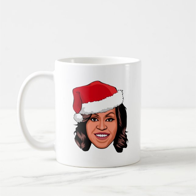 Caneca De Café Natal de MICHELLE OBAMA (Esquerda)