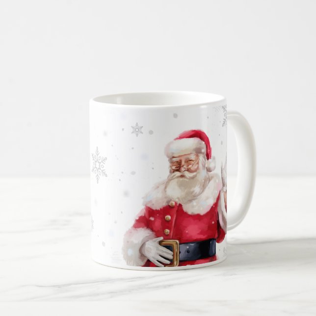 Caneca De Café Natal de Papai Noel (Frente Esquerda)