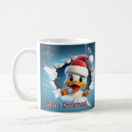 Caneca De Café Natal de Pato 3D