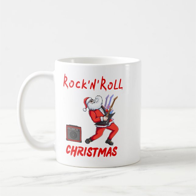 Caneca De Café Natal de Rock-N-Roll (Esquerda)