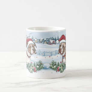 Caneca De Café Natal de Staffordshire Americano